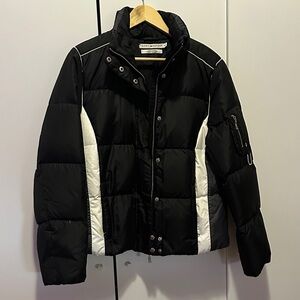 Black and White Puffer Jacket